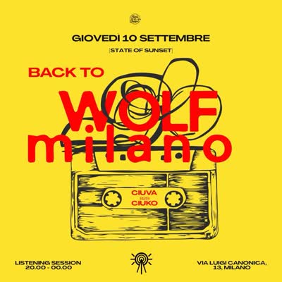 è tempo di tornare gente 🫂 ci vediamo al @wolf_milano Giovedì 10 Settembre per la prima serata della stagione