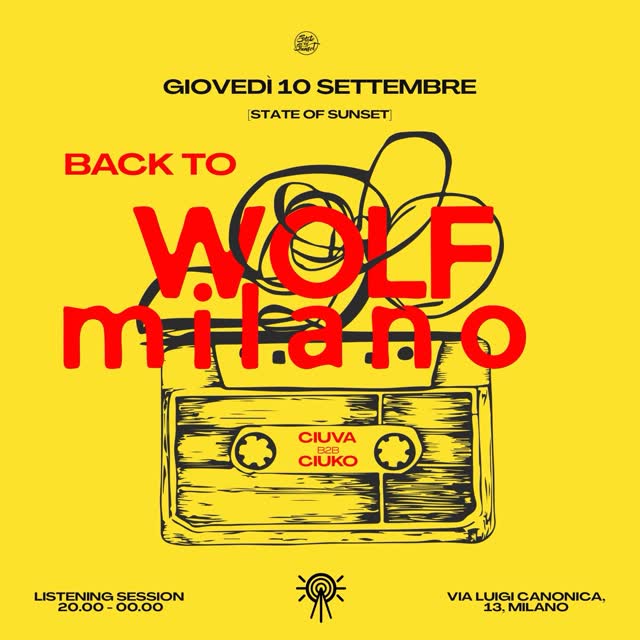 è tempo di tornare gente 🫂 ci vediamo al @wolf_milano Giovedì 10 Settembre per la prima serata della stagione