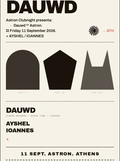 ACN presents DAUWD (Psssh Records / Ninja Tune - London) AYSHEL IOANNES