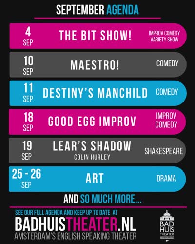 September Agenda - Bad Huis Theater