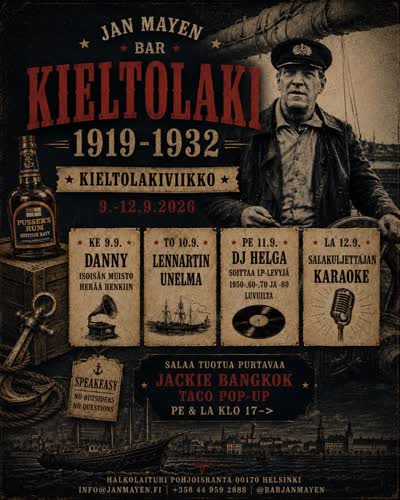 Kieltolakiviikko Bar Jan Mayenilla