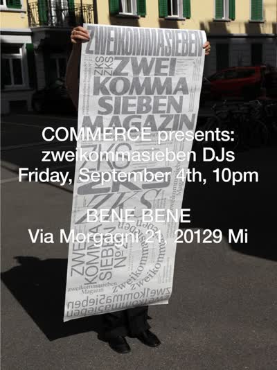 COMMERCE presents ZWEIKOMMASIEBEN MAGAZIN
