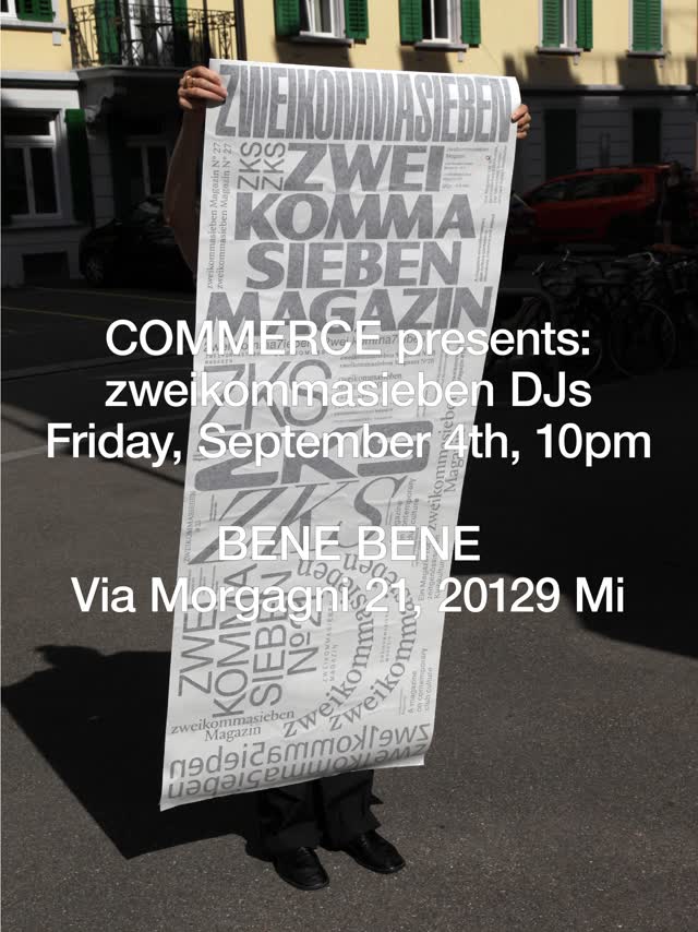COMMERCE presents ZWEIKOMMASIEBEN MAGAZIN