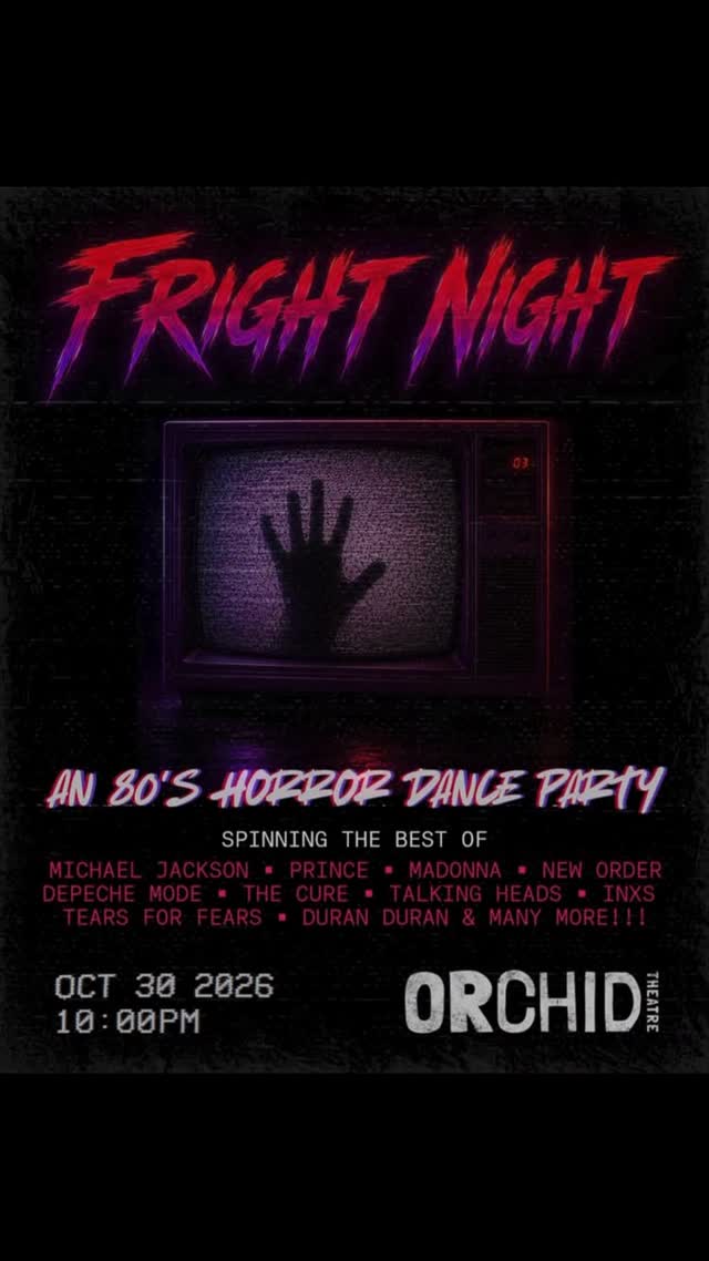 Fright Night: An 80's Horror Dance Party