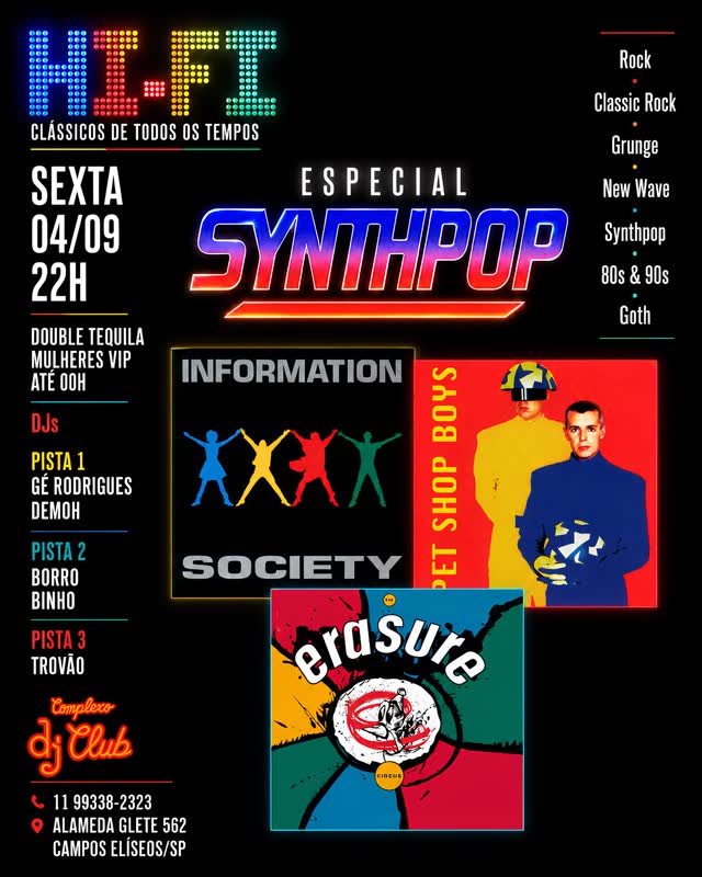 HI-FI • CLÁSSICOS DE TODOS OS TEMPOS - ESPECIAL SYNTHPOP