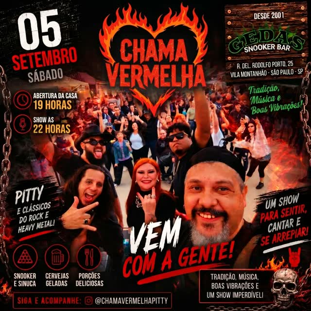É DIA DE CHAMA VERMELHA NO GEDA’S!