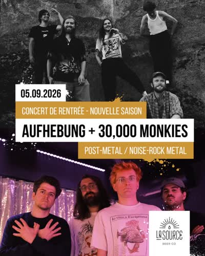 Soirée de rentrée gratuite : 30000monkies & aufhebung_band