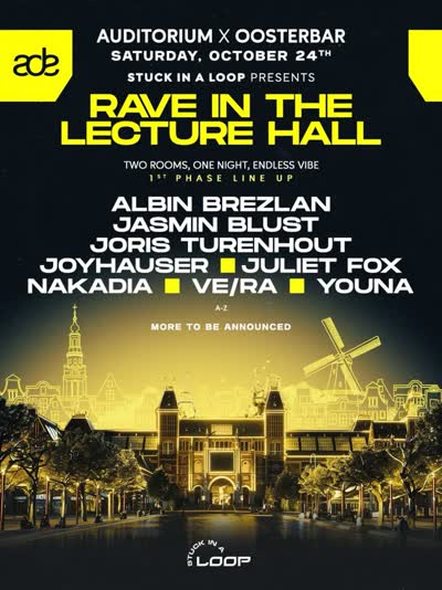 Amsterdam Dance Event - Auditorium & Oosterbar Electronic Music Night
