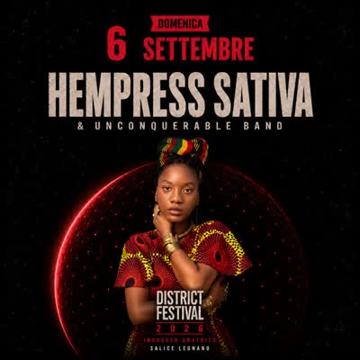 DOMENICA 6 SETTEMBRE - Hempress Sativa / De Strangers / Back A Bush