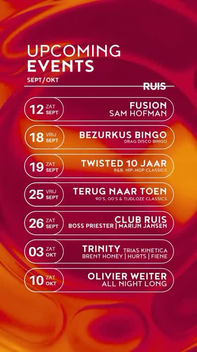 Ruis Alkmaar Event Agenda