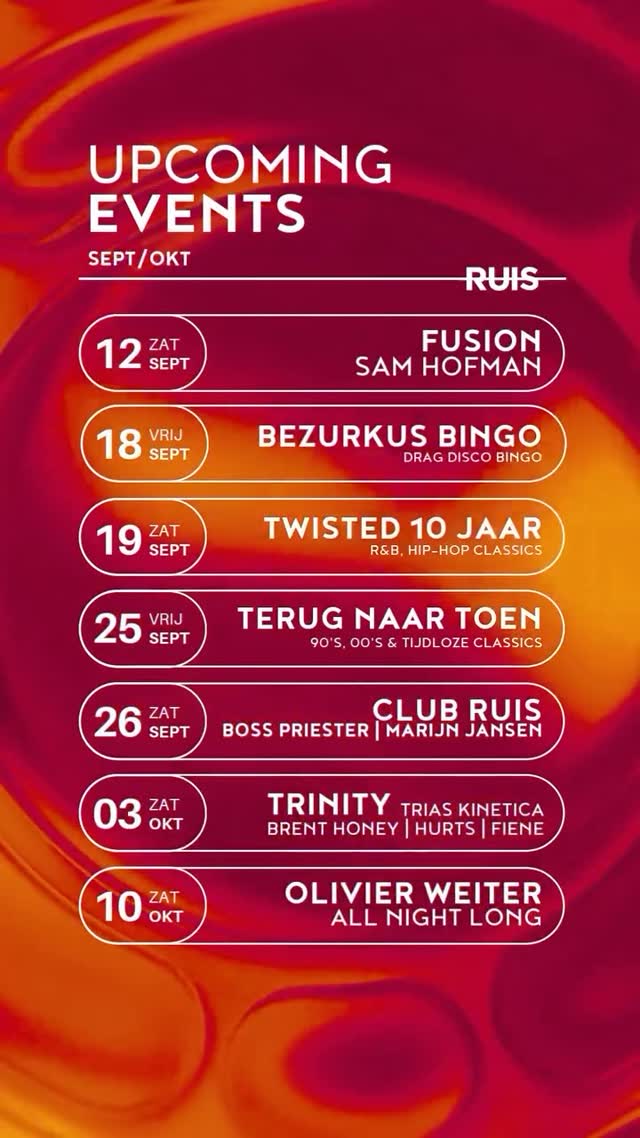 Ruis Alkmaar Event Agenda