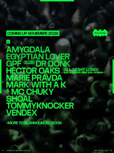 Spook Club November 2026 Lineup