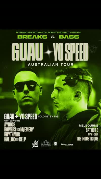YO SPEED x GUAU Australian Tour - Melbourne Leg