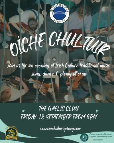 OÍCHE CULTÚR — AN EVENING OF IRISH CULTURE!