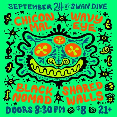 SHOW ANNOUNCEMENT - Wavy EP Release with CHICON MAL, Black Nomad, & Shared Walls