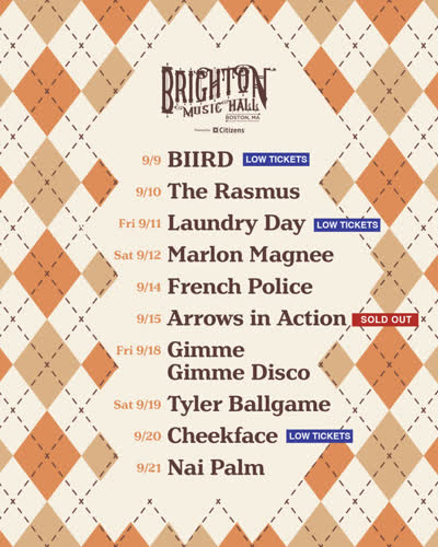 Brighton Music Hall September Lineup