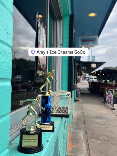 CLAIMED! 🌟 May the quickest person win! First two people to find the trophies at @amysicecreams South Congress + South Lamar wins 2 tickets to Jimmy Eat World on Wed 9/9 at Moody Amphitheater!