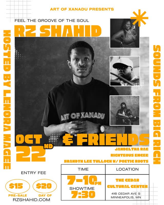 RZ Shahid & Friends with Jandeltha Rae, Righteous Emcee, and Brandyn Lee Tulloch with Poetic Roots