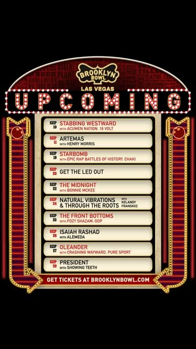 Brooklyn Bowl Las Vegas Upcoming Events