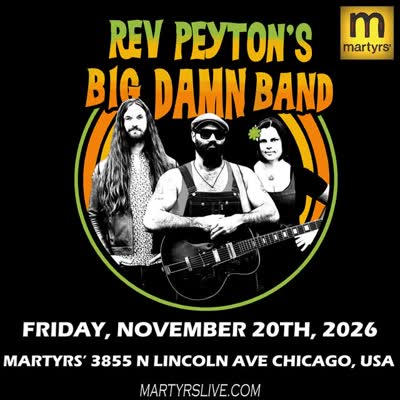 Big Damn Band returns to Martyrs' with special guest Adrian and Meredith