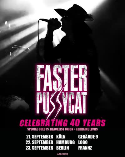 Live bei uns am 21.09.26 • Faster Pussycat
