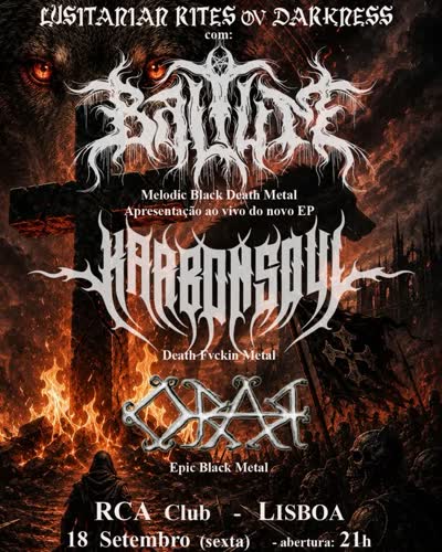 Lusitanian Rites Ov Darkness com: Baluarte, Harborsow, Odax