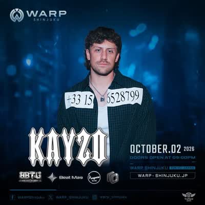 @kayzomusic returns to Tokyo on Oct 2 at @warp_shinjuku