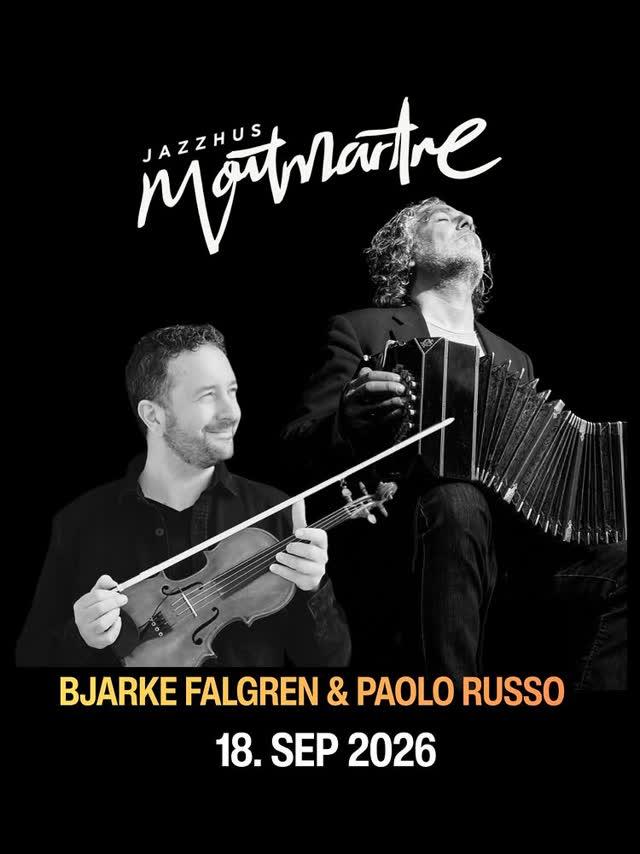 Oplev når den lidenskabelige duo, Bjarke Falgren og Paolo Russo, spiller gribende og passioneret verdensmusik på Jazzhus Montmartre d. 18. september kl. 20.