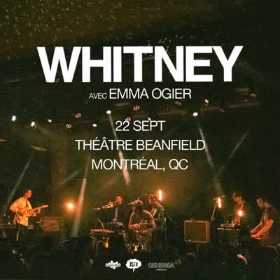 Ne manquez pas Whitney avec Emma Ogier le 22 septembre au Théâtre Beanfield!