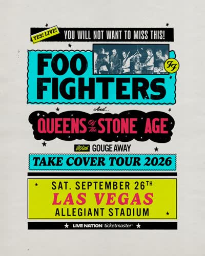 Foo Fighters TAKE COVER TOUR 2026