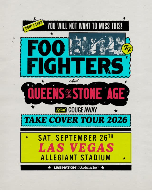 Foo Fighters TAKE COVER TOUR 2026