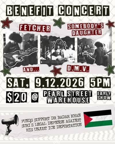 Don’t miss Dr Badar Khan Suri Benefit Show ft. Somebody’s Daughter and Fetcher