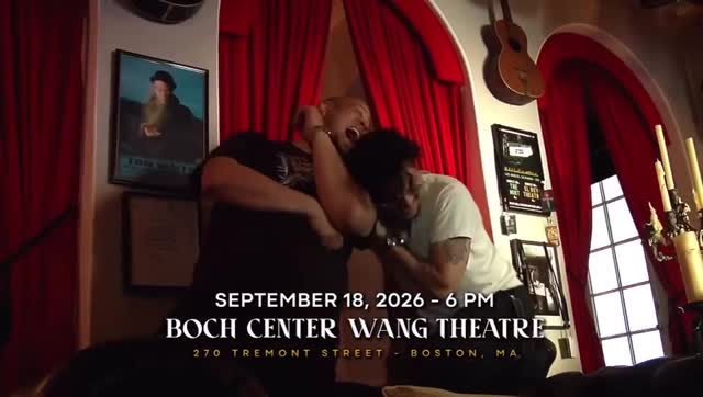 September 18, 2026 - 6 PM at Boch Center Wang Theatre