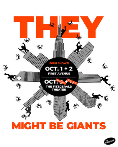 @tmbgofficial have officially sold out two nights at The Fitzgerald Theater! tickets are still available to see the dynamic duo at First Avenue on Oct 1 + 2.