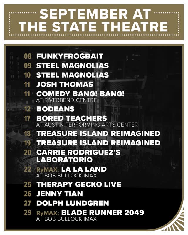 September at The State Theatre