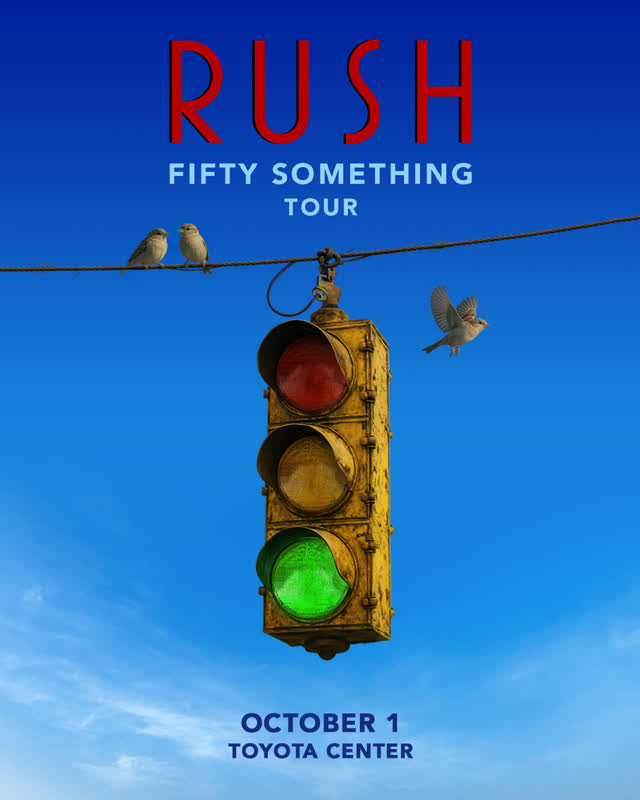 Grab tickets now! ⭐ RUSH are coming to Toyota Center on October 1 to celebrate the last 50-something years. See you in the limelight! 🎟️ Link in bio.