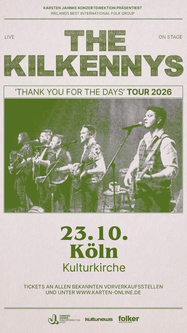 The Kilkennys – Thank You For The Days Tour 2026