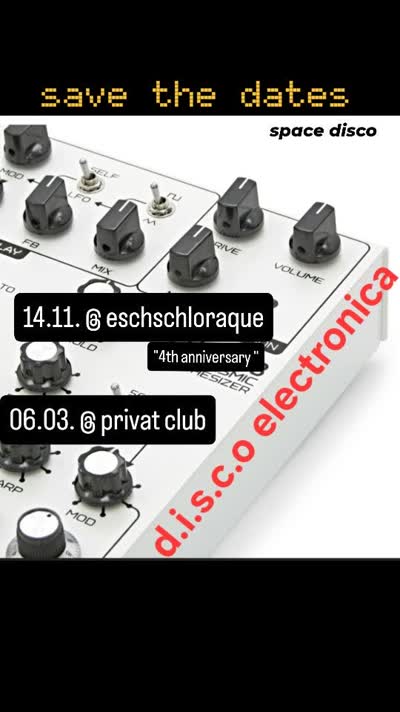 next disco electronica dates