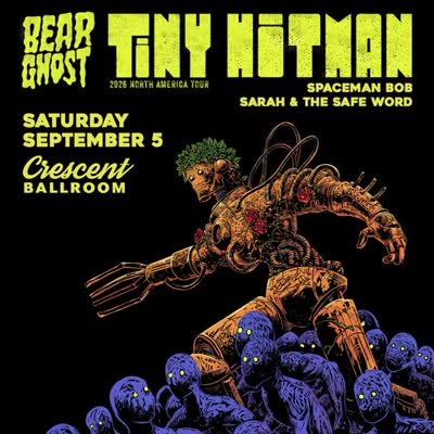 Adventure rock band Bear Ghost with support from The Spaceman Bob + Sarah and the Safe Word