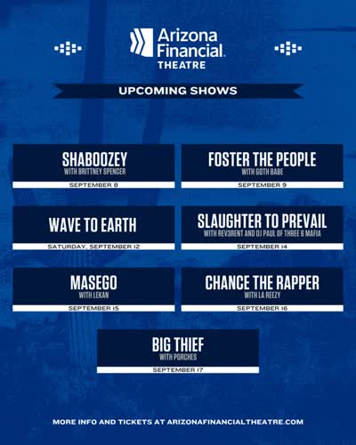 Arizona Financial Theatre Upcoming Shows