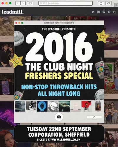 2016: The Club Night is back for Freshers!
