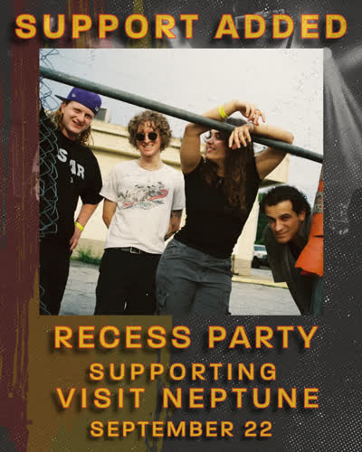 New Support !!️ Athens, GA alternative band Recess Party has been added as support for Visit Neptune 🪐 (We know that's Saturn, they don't have a Neptune emoji okay!) Tuesday, September 22 in the Atlanta Room⁠ ⁠ Snag your tix now at sobatl.com 🏃🏽⁠