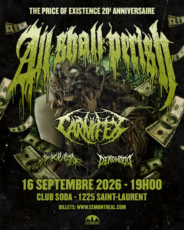 All Shall Perish, Carnifex and Mauled show