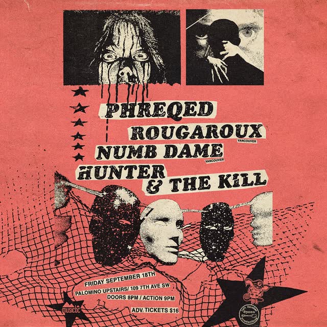 Left Handed Spoon presents Phreqed, Rougaroux, Numb Dame and Hunter & the Kill