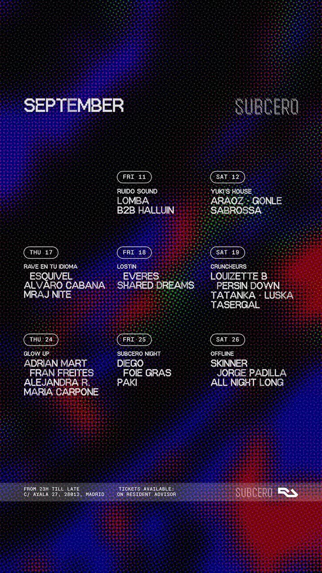 PROGRAMA DE SEPTIEMBRE - Club Nights Series