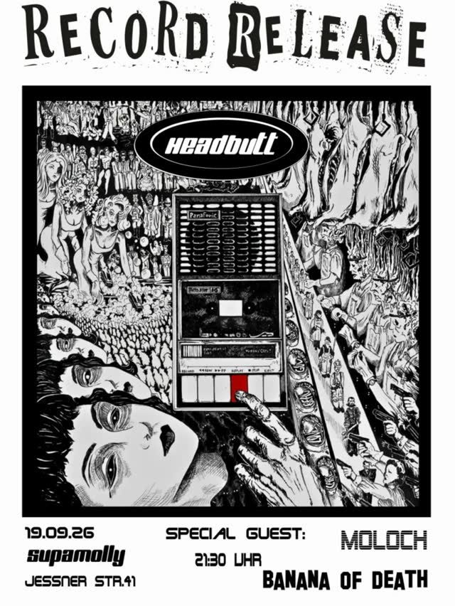 ITS TIIIIME TO ANNOUNCE OUR RECORD RELEASE PAARTTYY...@supamolly_berlin with the fabulous @banana.of.death and Moloch