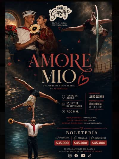 Amore Mio está de regreso ❤️‍🔥🎭 Una historia de circo, teatro, amor, encuentros y despedidas que te llevará a un viaje que no olvidarás. 🌊✨