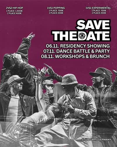 Save The Date: Residency Showing, Dance Battle & Party, Workshops & Brunch