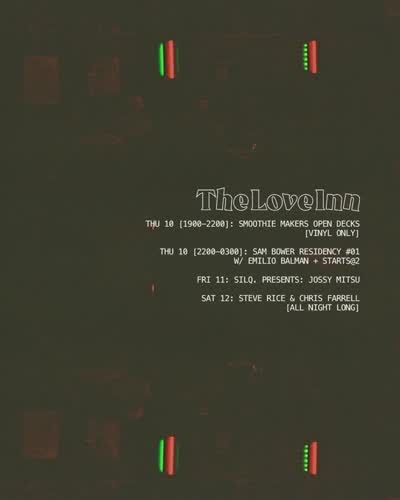 The Love Inn Event Schedule
