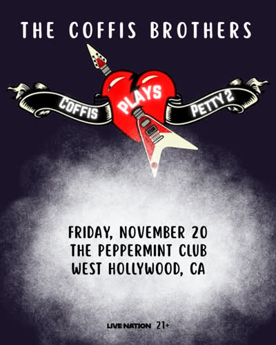 Rootsy rock n' roll band, The Coffis Brothers, brings their bluesy R&B sounds to The Peppermint Club on 11/20 🎶 Tickets are on sale Friday at 10 am 🎟️ link in bio.